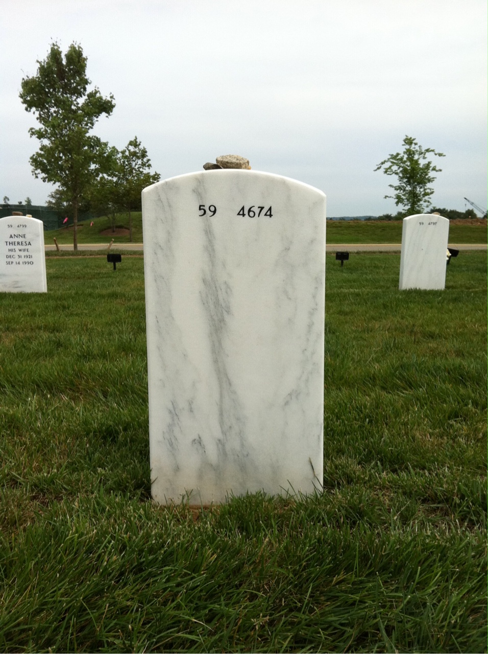 Back of headstone — Paul Christopher Ostrowski