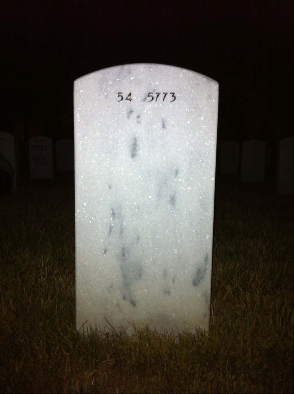 Back of headstone — Glen Melton