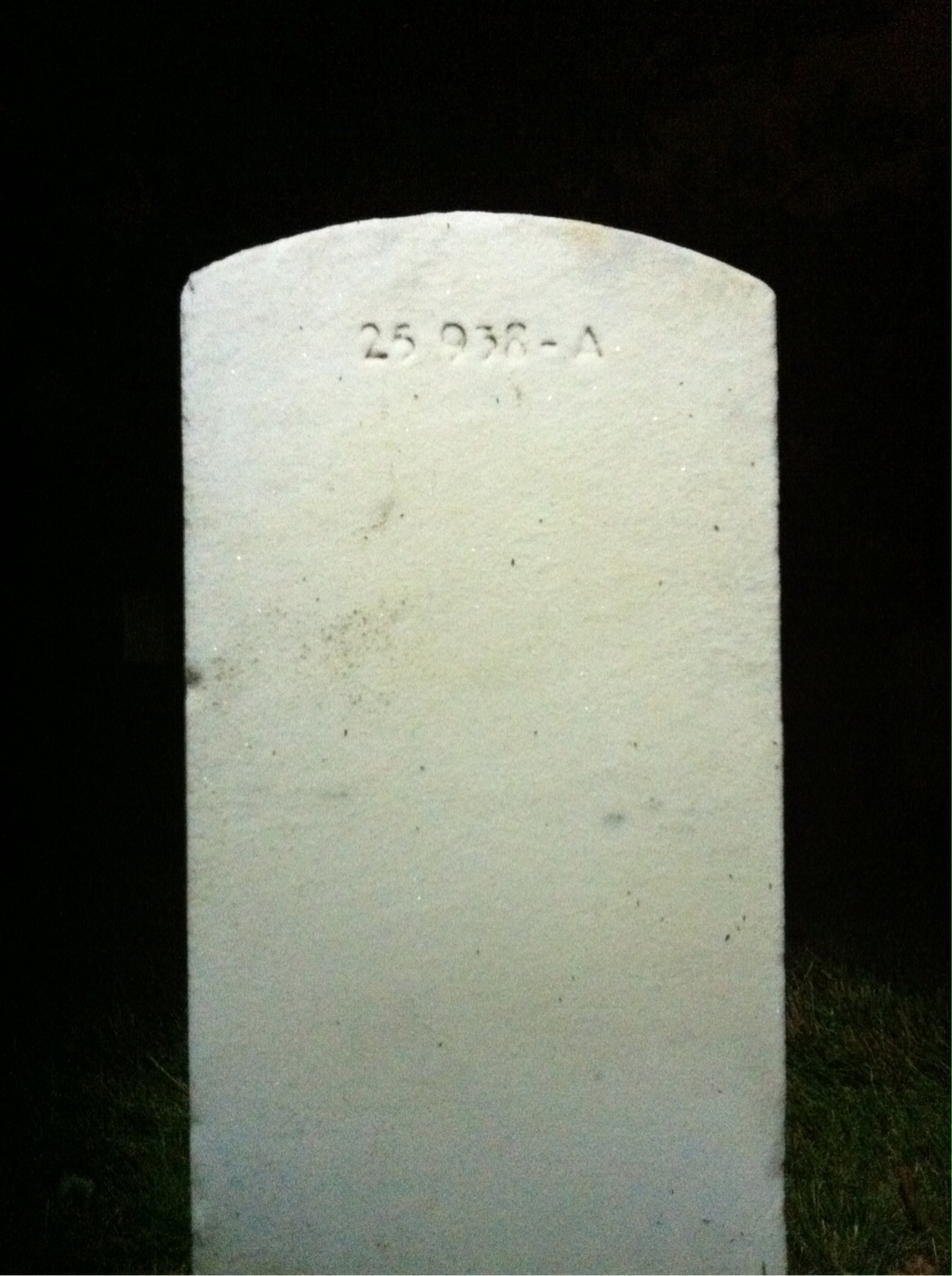 Back of headstone — Nettie Collins