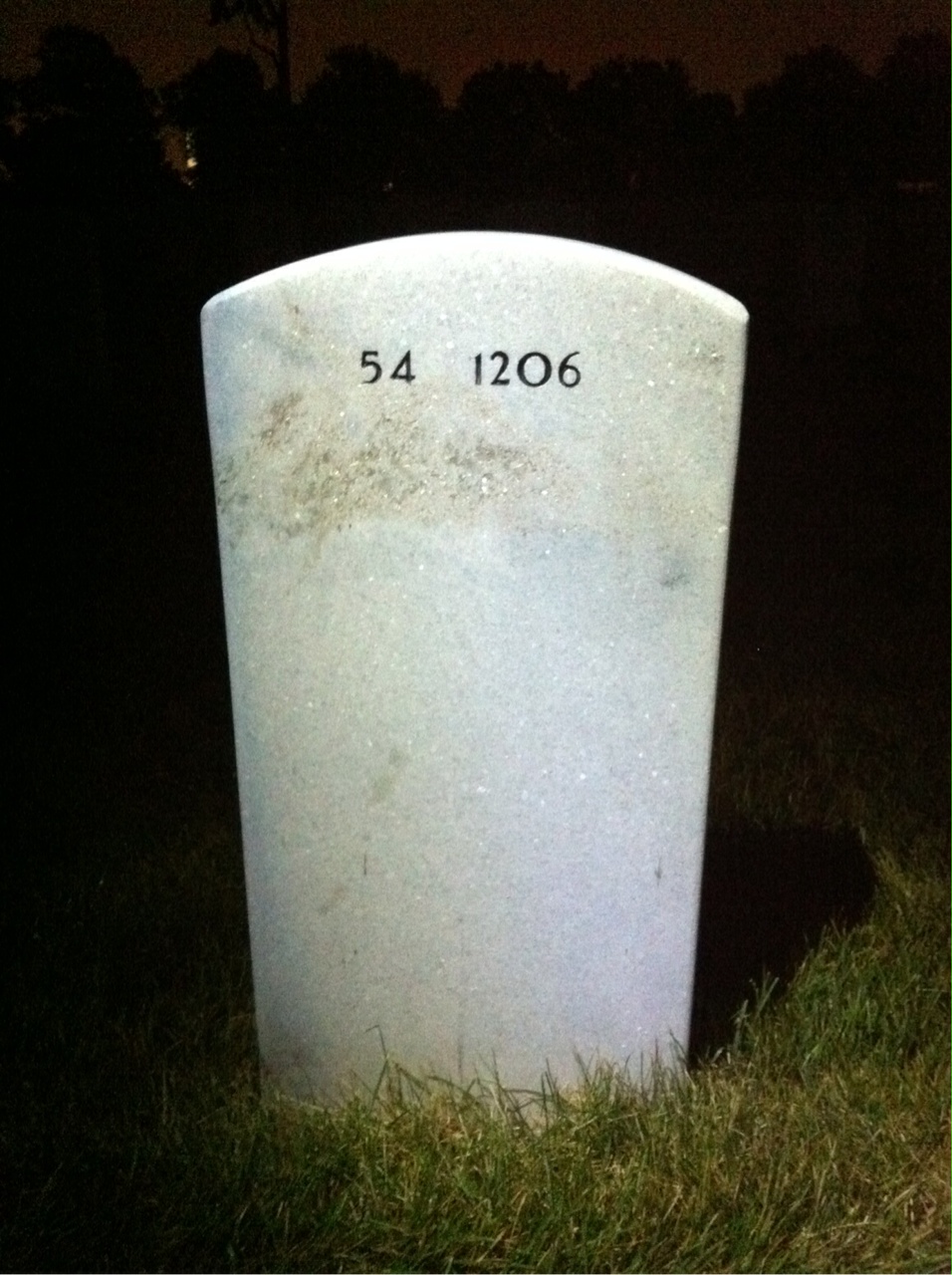 Back of headstone — Raymond Eckard