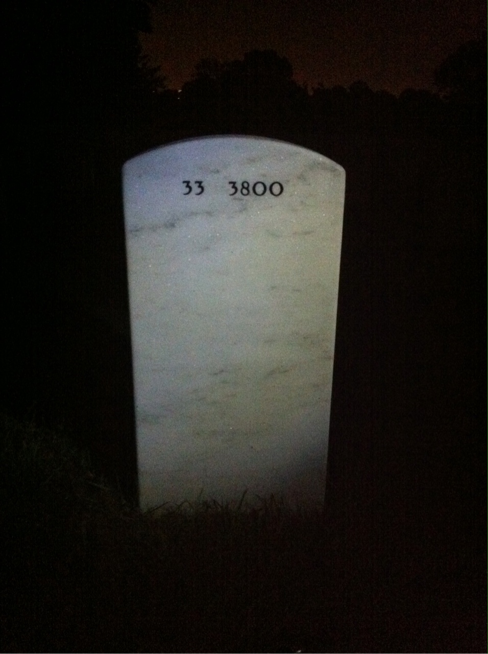 Back of headstone — Sylvan Chaze