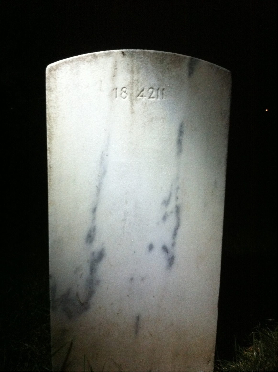 Back of headstone — Claude Morse
