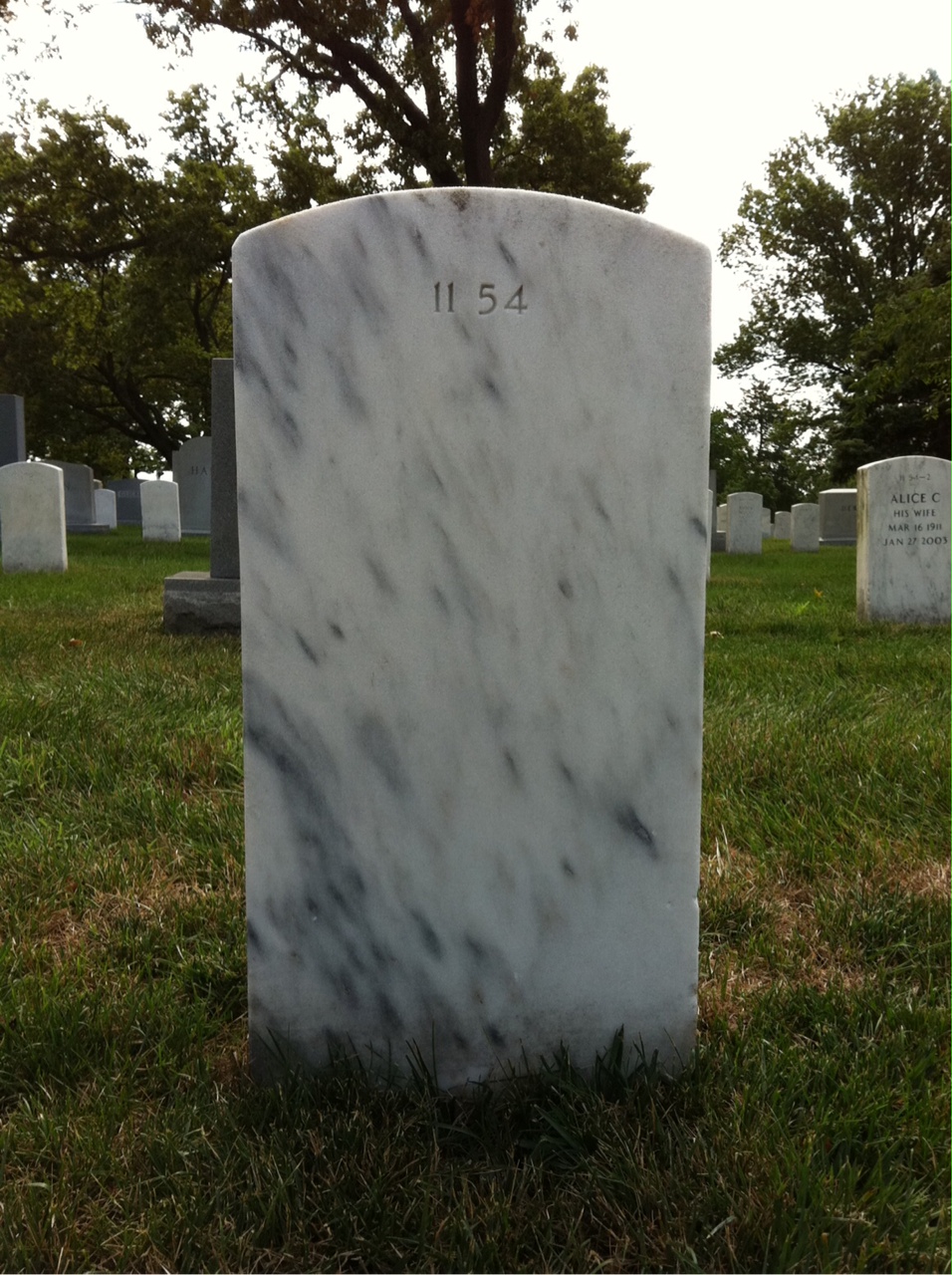 Back of headstone — Thomas Myrick