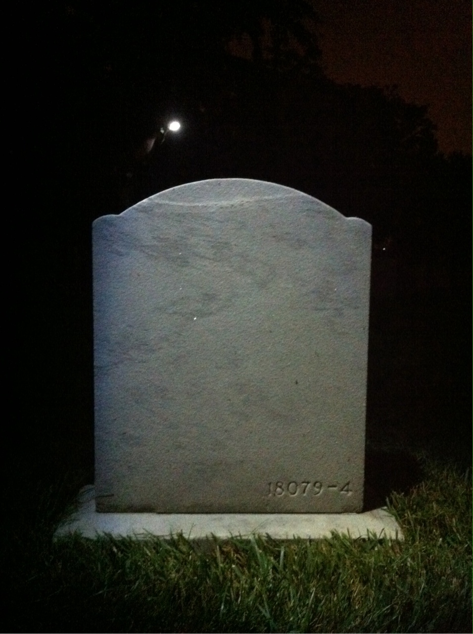 Back of headstone — Agnes Hunt