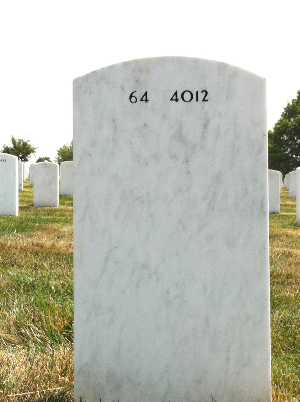 Back of headstone — Monte Lillard