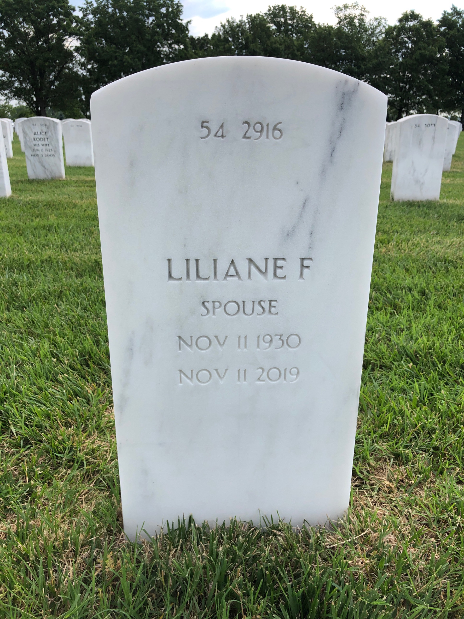 Back of headstone — Oliver Cooke
