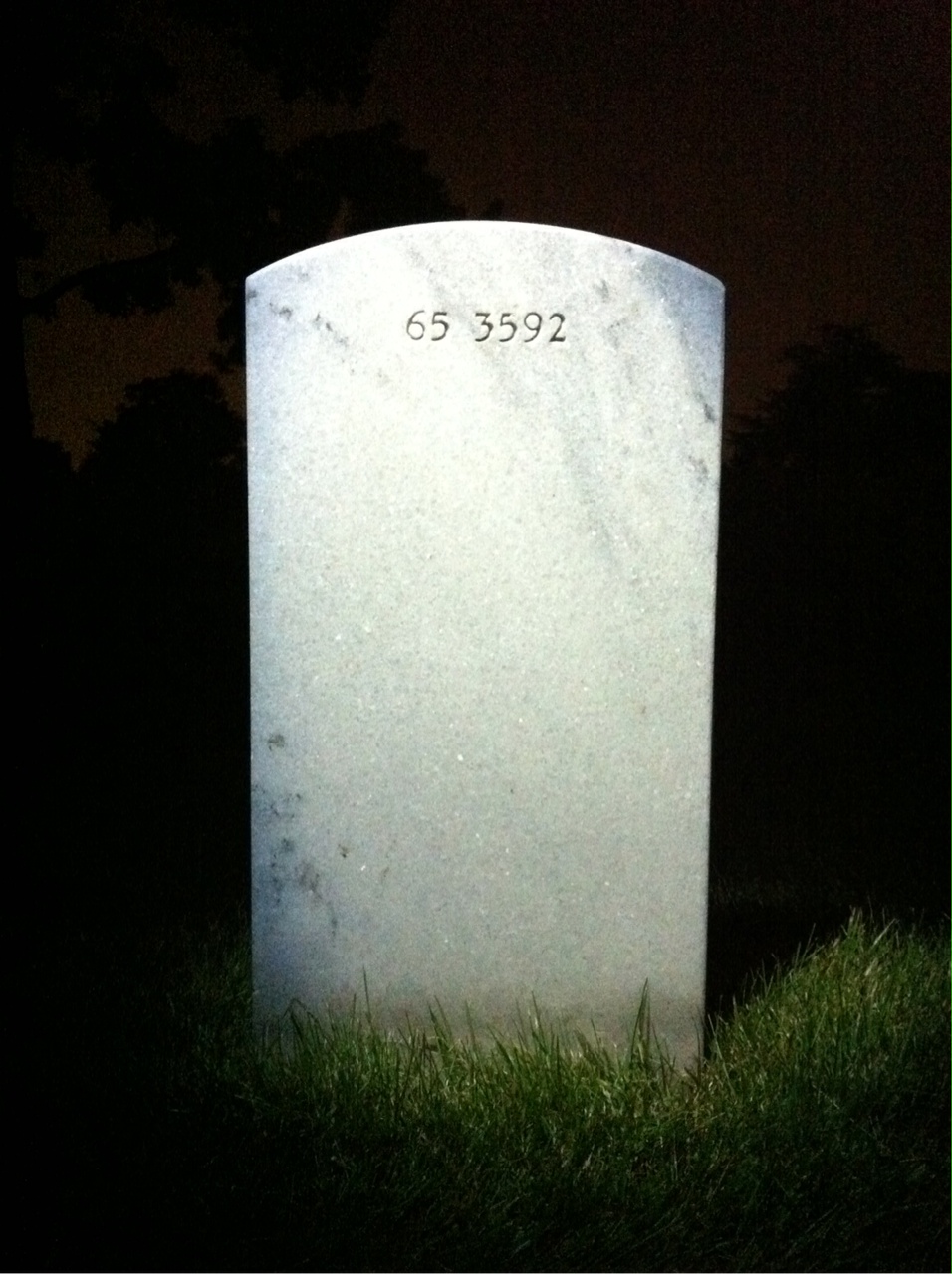 Back of headstone — Victor Agostini