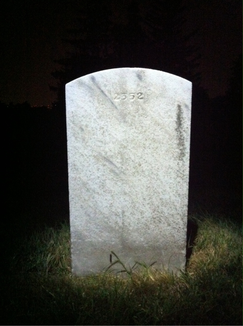 Back of headstone — Abner Montgomery