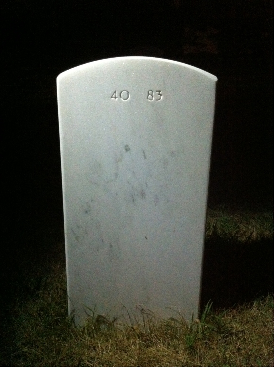 Back of headstone — Phillip Felts