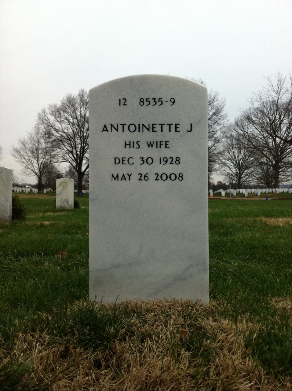 Back of headstone — John Plocharczyk