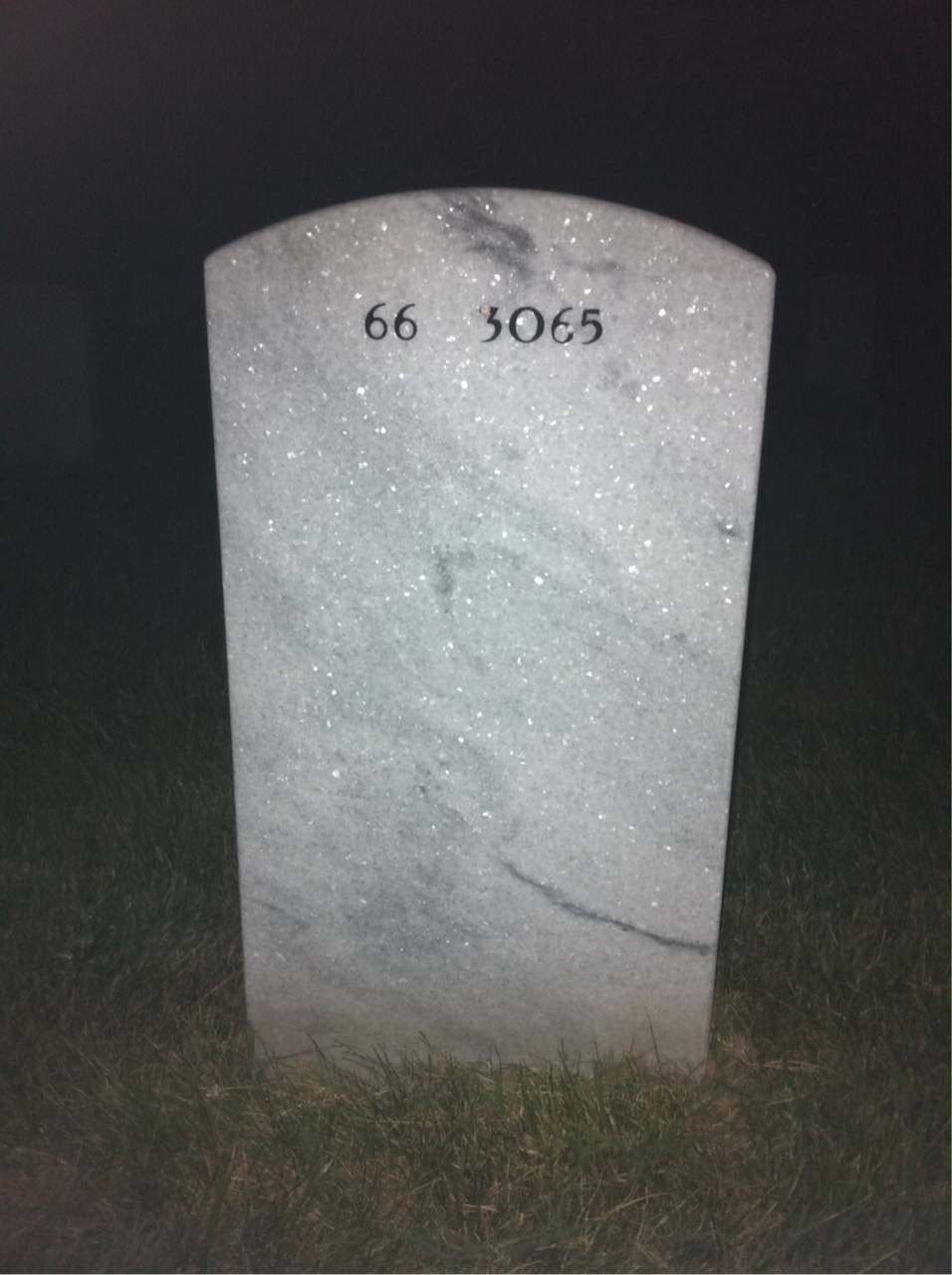 Back of headstone — Jack Brown