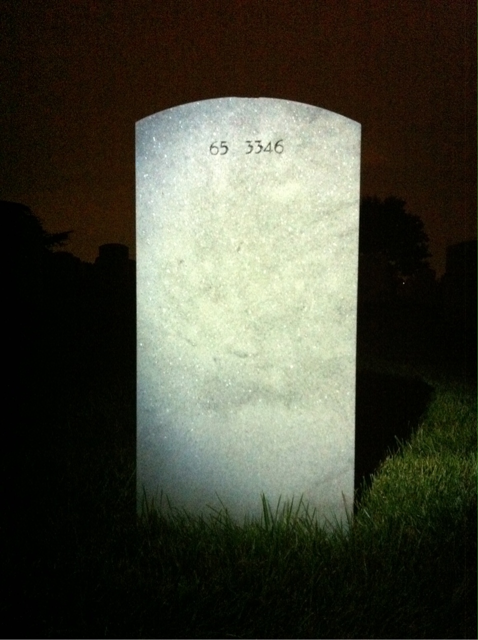 Back of headstone — Thomas R Love