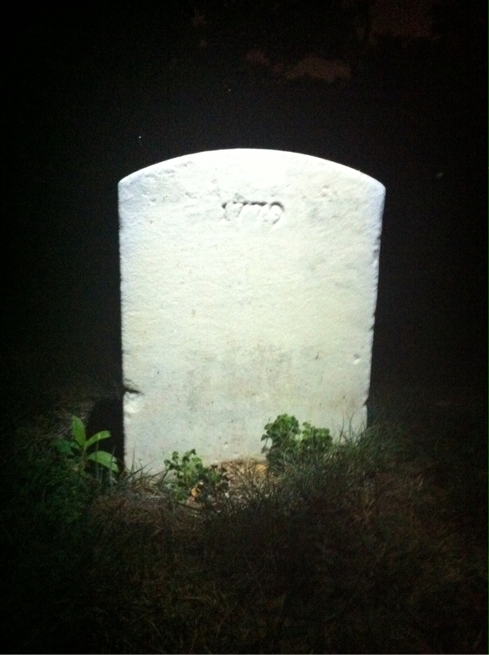 Back of headstone — Howard Allens
