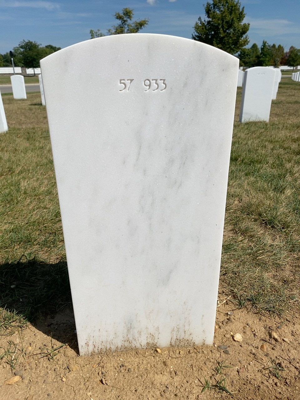 Back of headstone — Thomas William Nicholas