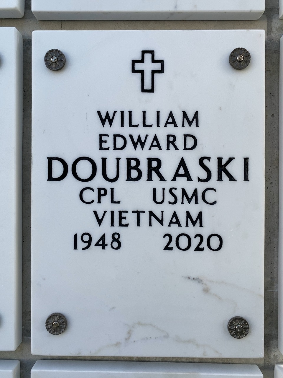 Headstone of William Doubraski