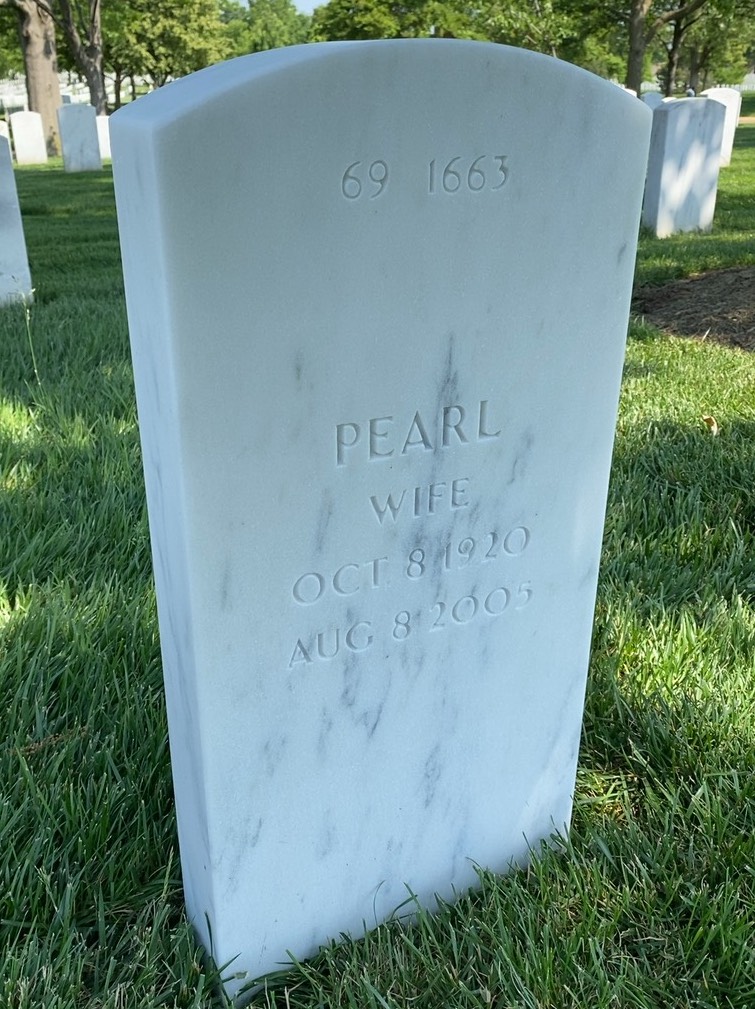Back of headstone — Herbert Duke