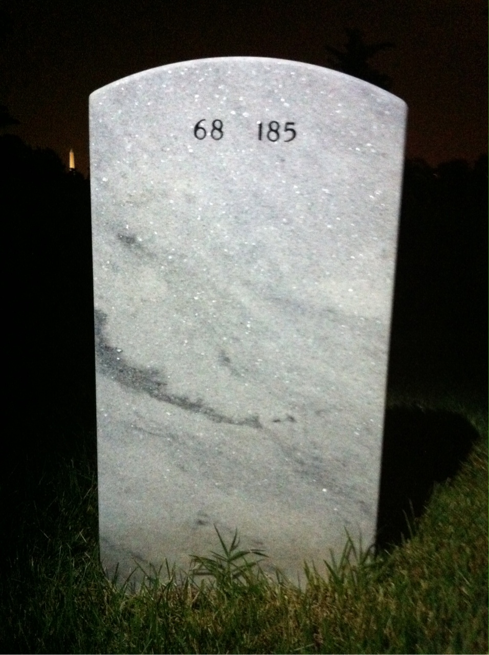 Back of headstone — Beulah Carver