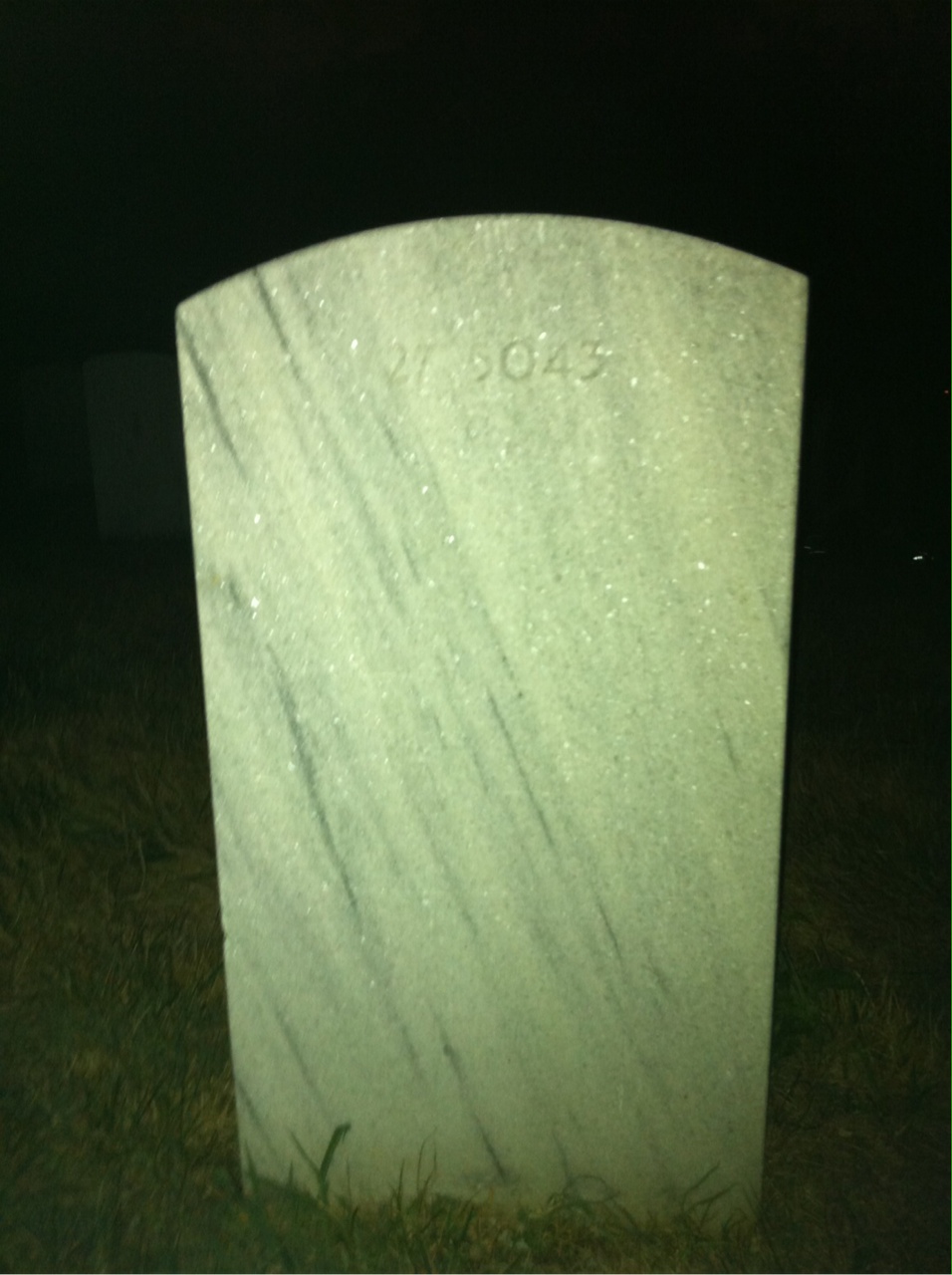Back of headstone — Robert Ayers