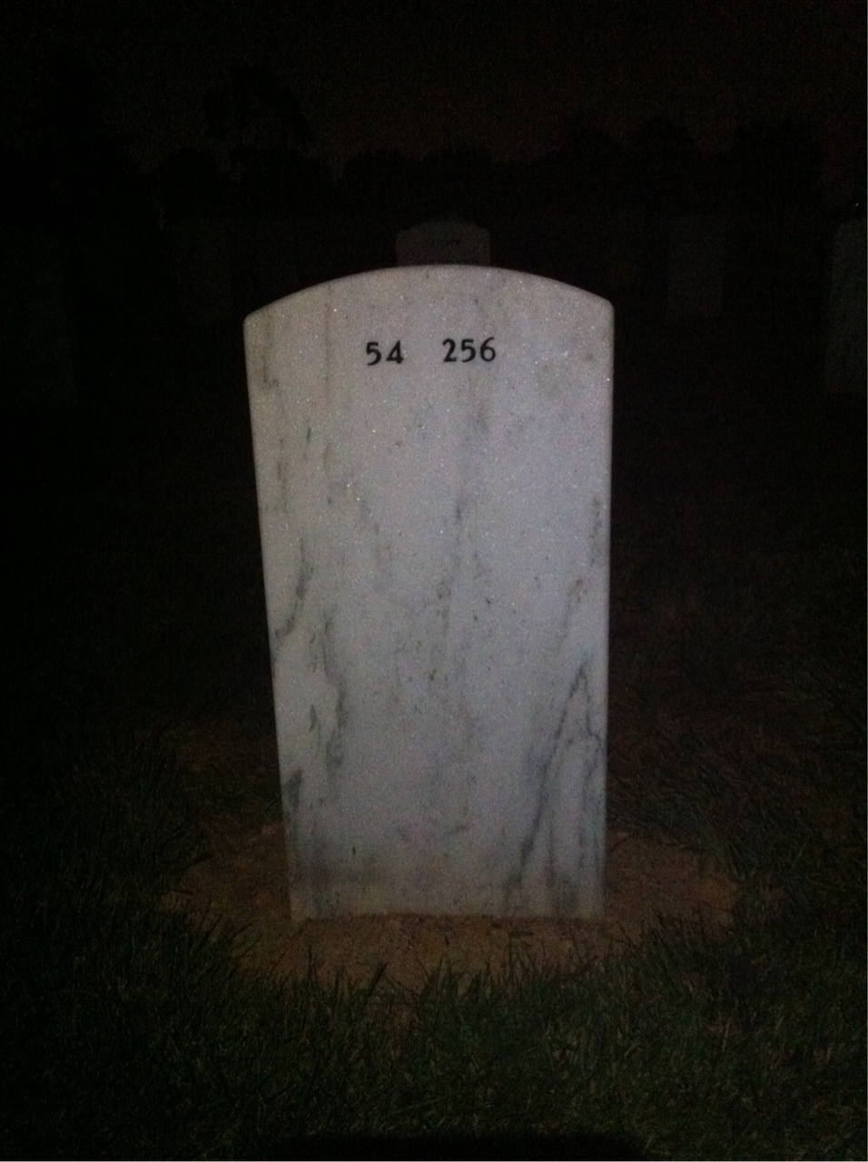 Back of headstone — John Saus