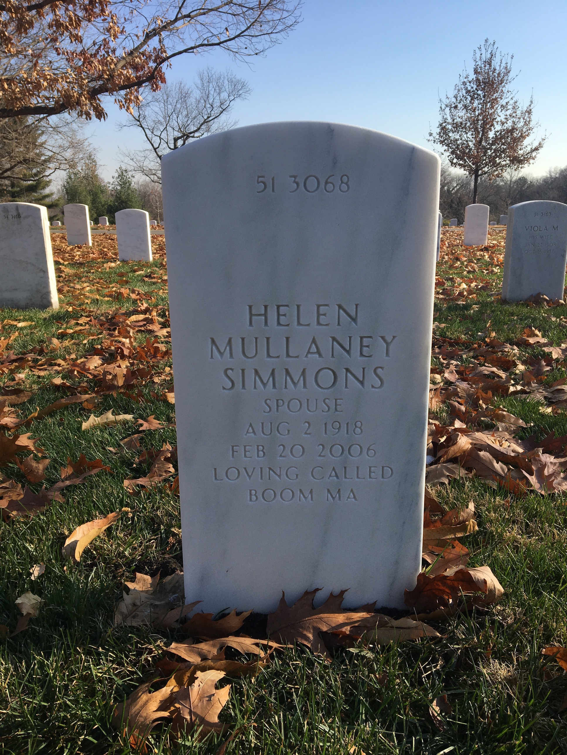 Back of headstone — John Cirillo