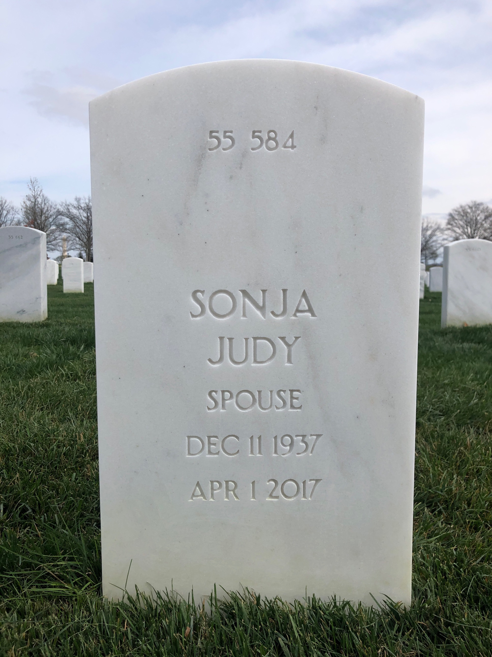Back of headstone — William Vance