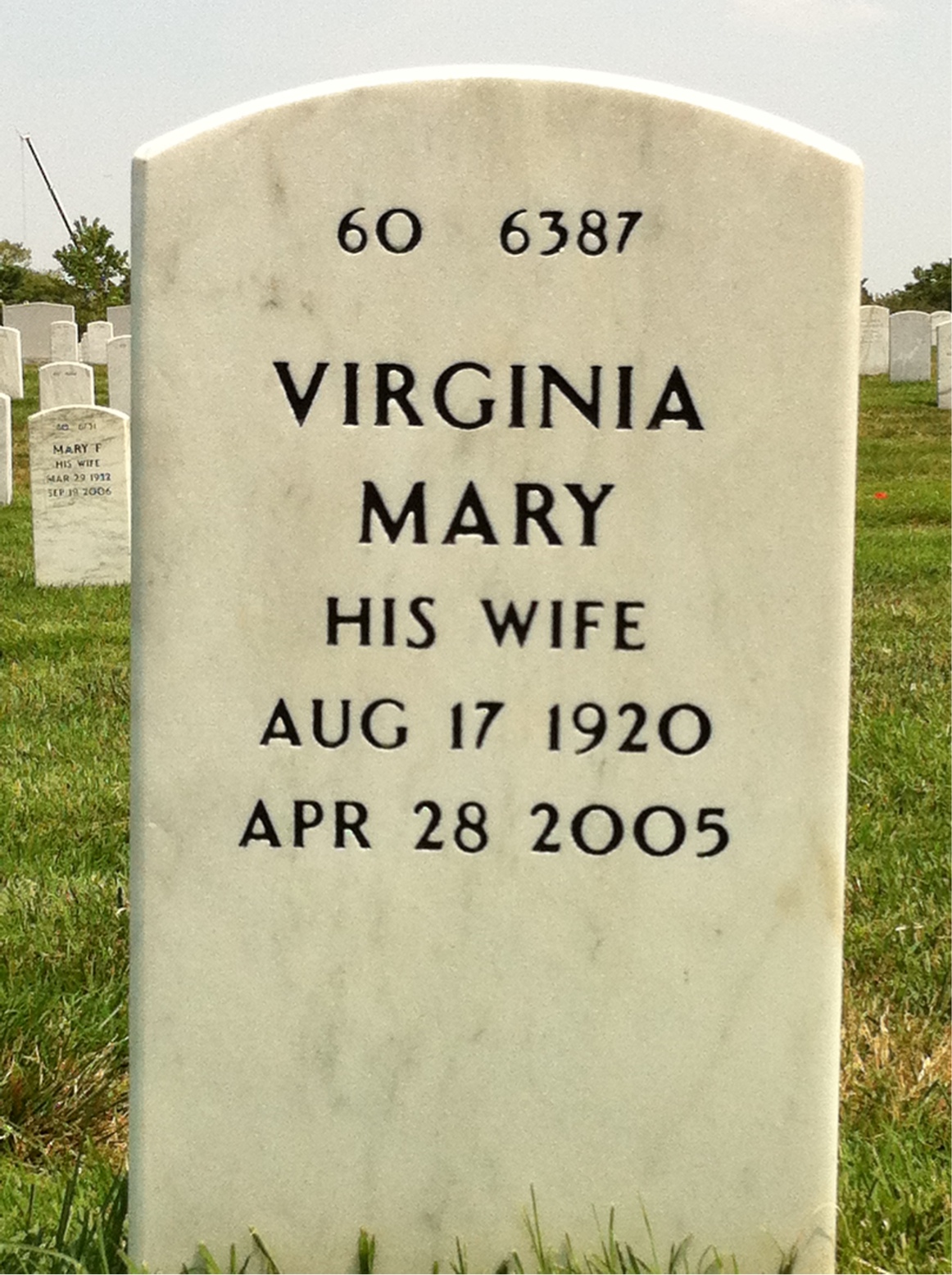 Back of headstone — William Lynch