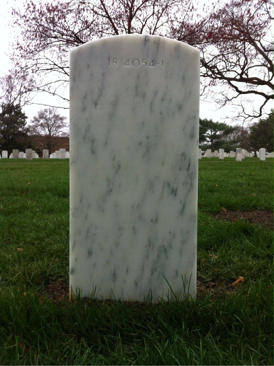 Back of headstone — Robert Joseph Kislow
