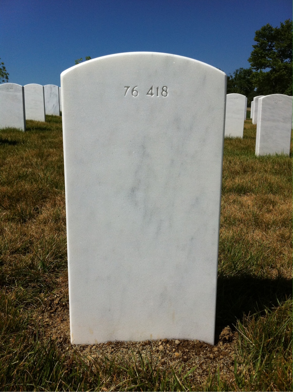 Back of headstone — Walter Kenneth Fulton