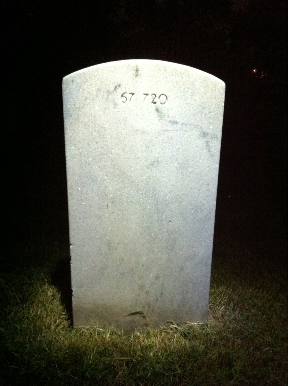 Back of headstone — John Collins