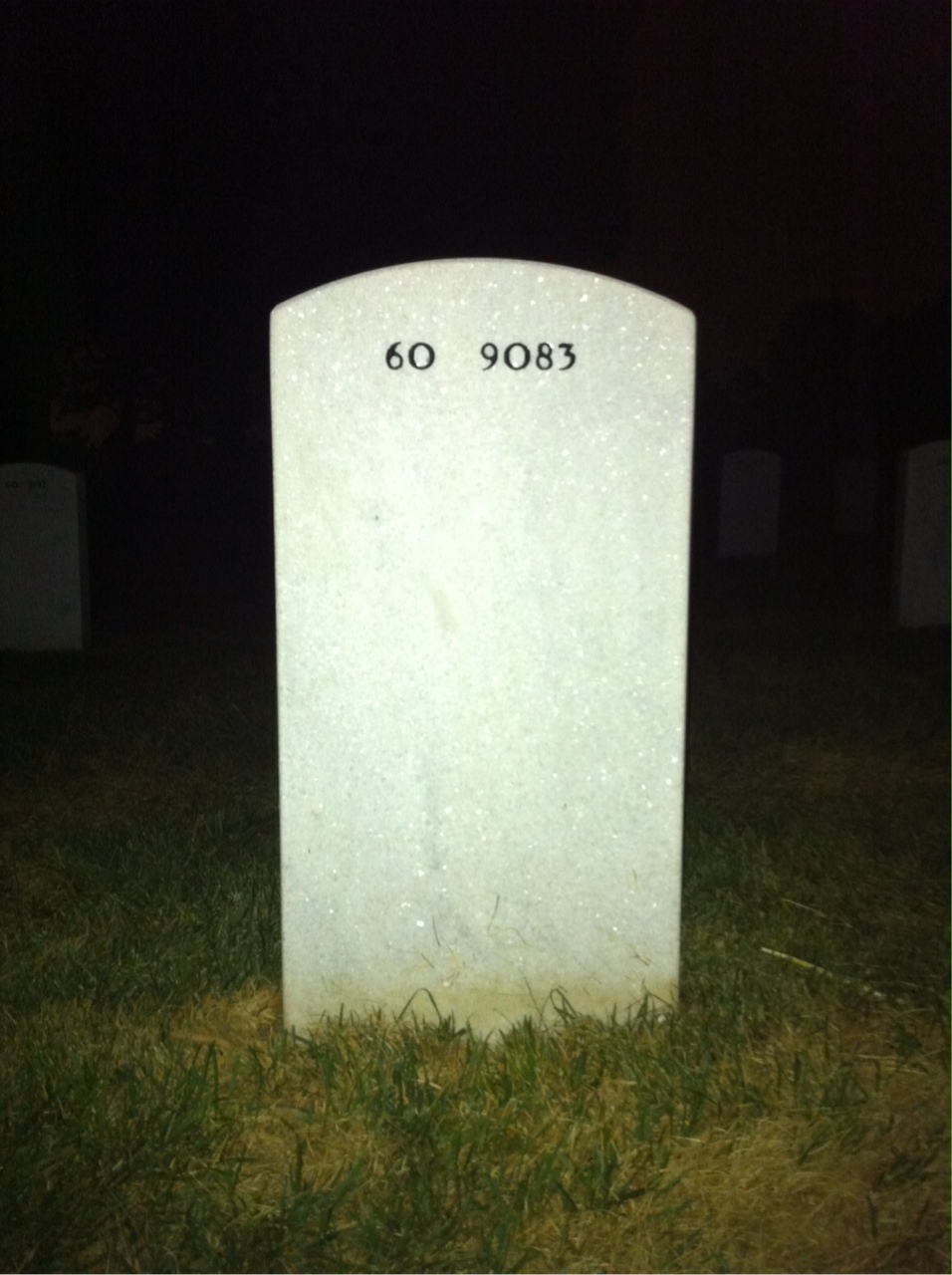 Back of headstone — David James Hartman