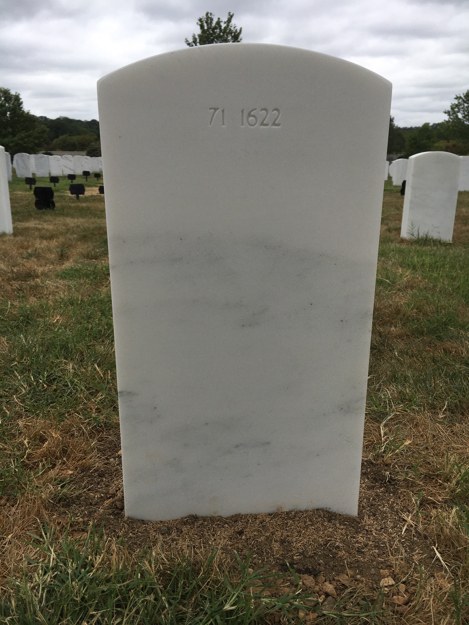 Back of headstone — Michael Albert
