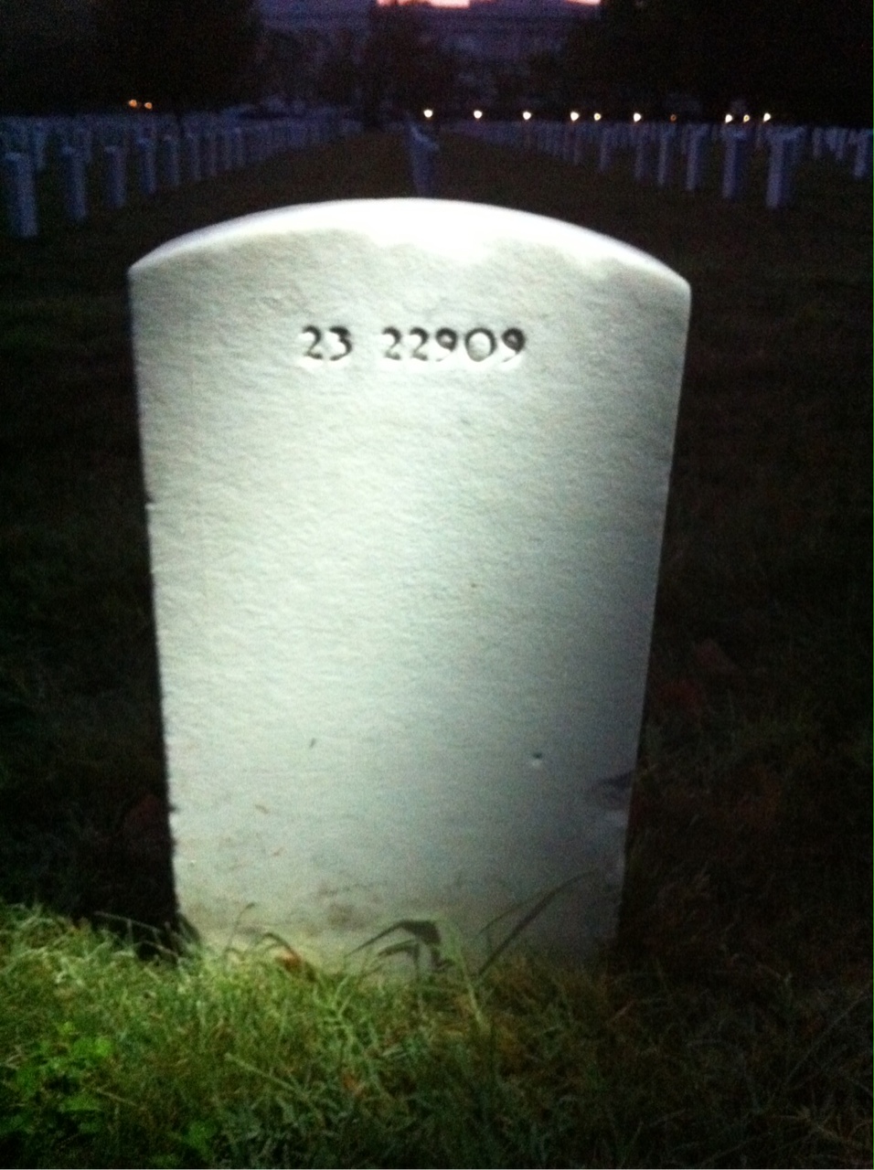 Back of headstone — Earl Anderson