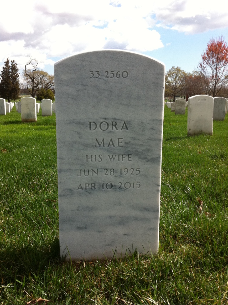 Back of headstone — Carl Monroe