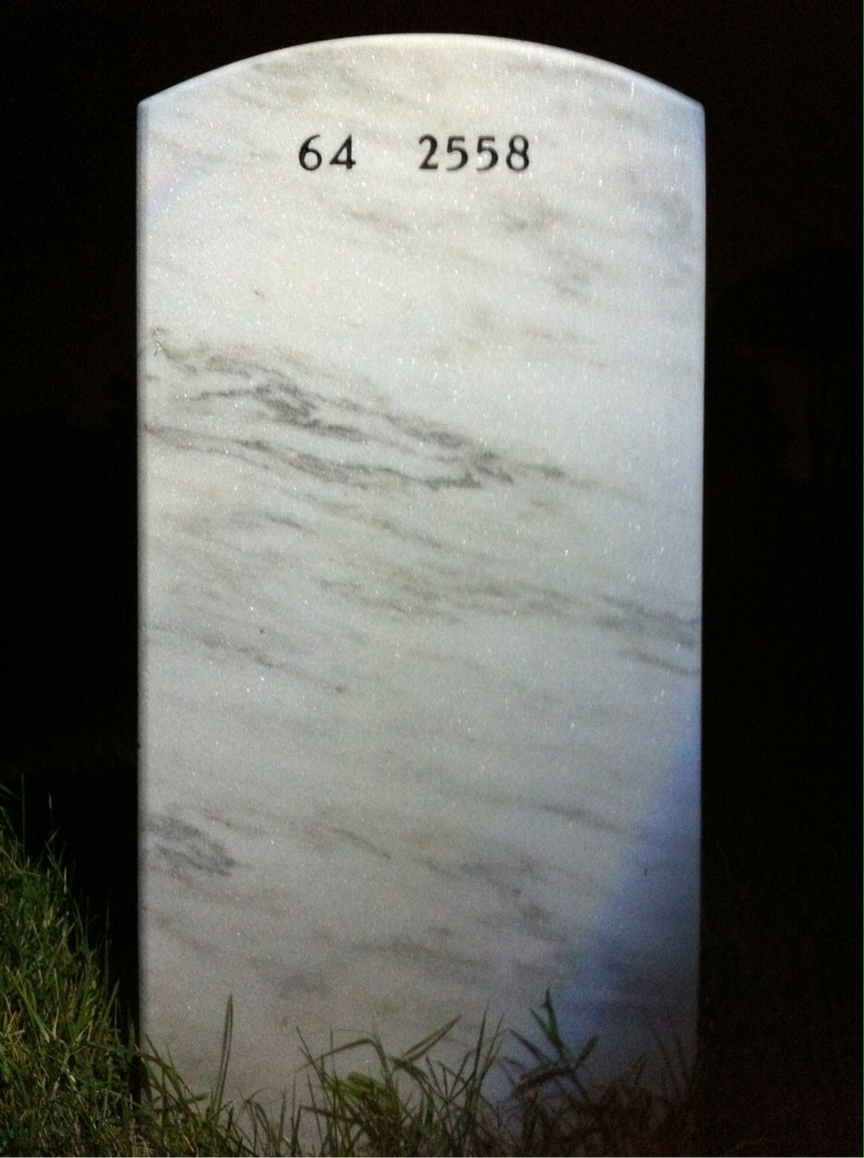Back of headstone — Jerry Moore