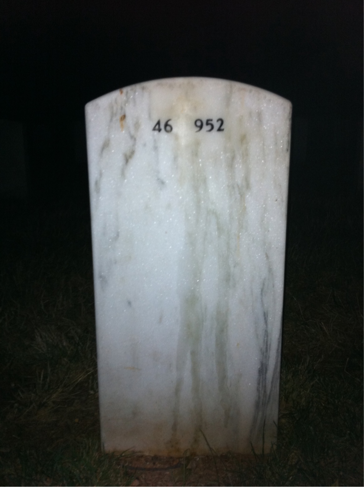 Back of headstone — Louis Harris