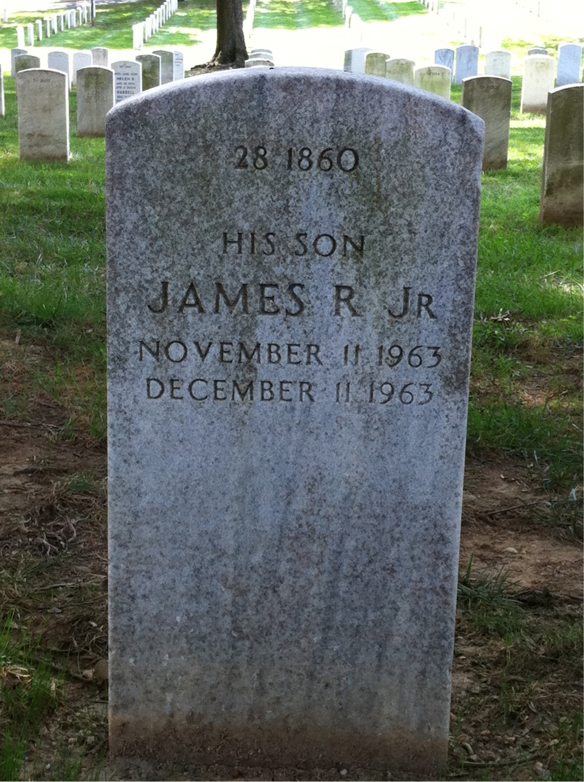 Back of headstone — James Boggs