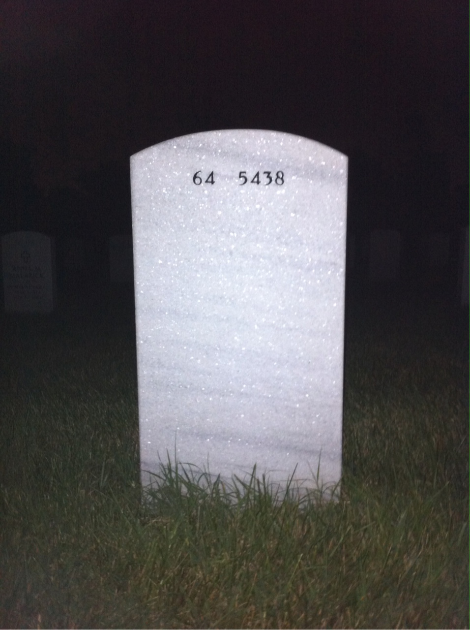 Back of headstone — William Brown
