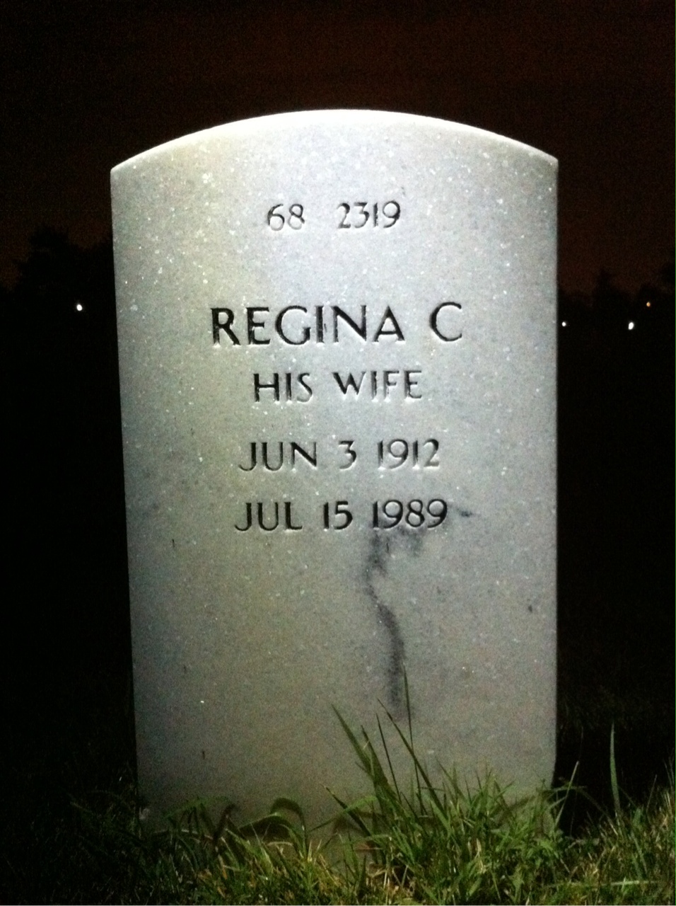 Back of headstone — Edward Brennan