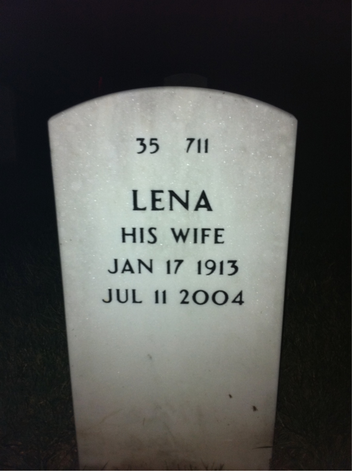Back of headstone — Raymond Chism