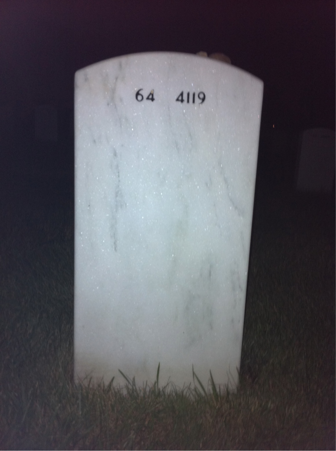 Back of headstone — Thomas Granzow