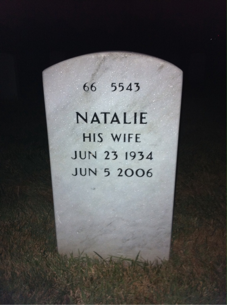 Back of headstone — Gilbert Gregg