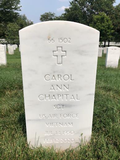 Back of headstone — Harmon Chapital