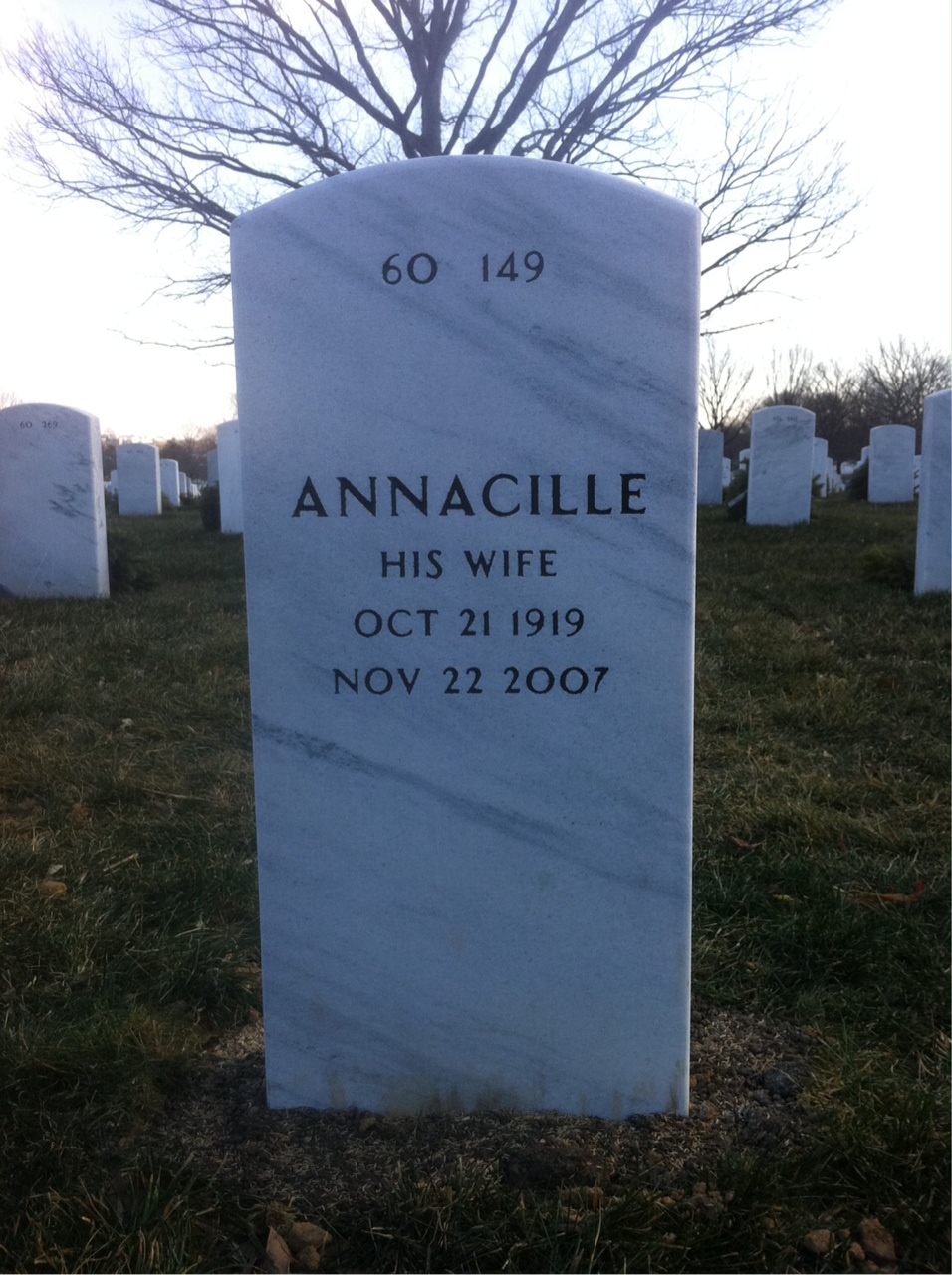 Back of headstone — Eugene Libbin