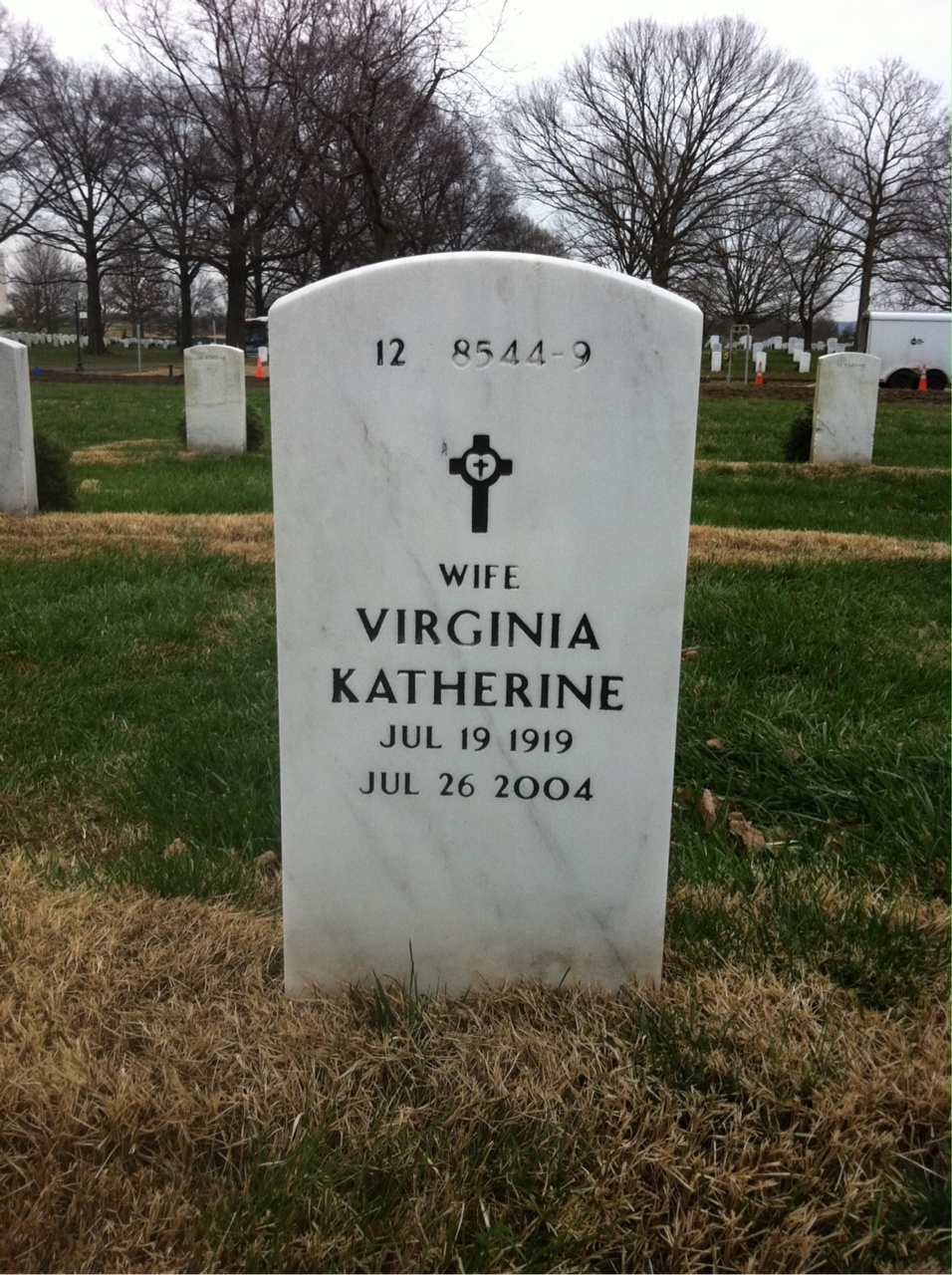 Back of headstone — Robert Sherman