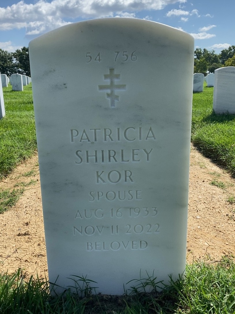 Back of headstone — Oleg Kor