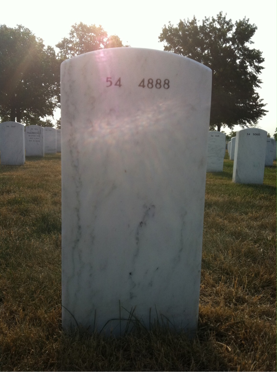 Back of headstone — Ann Isaacs