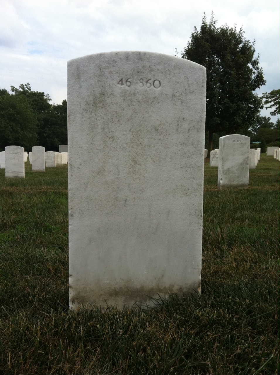 Back of headstone — Margaret Moran