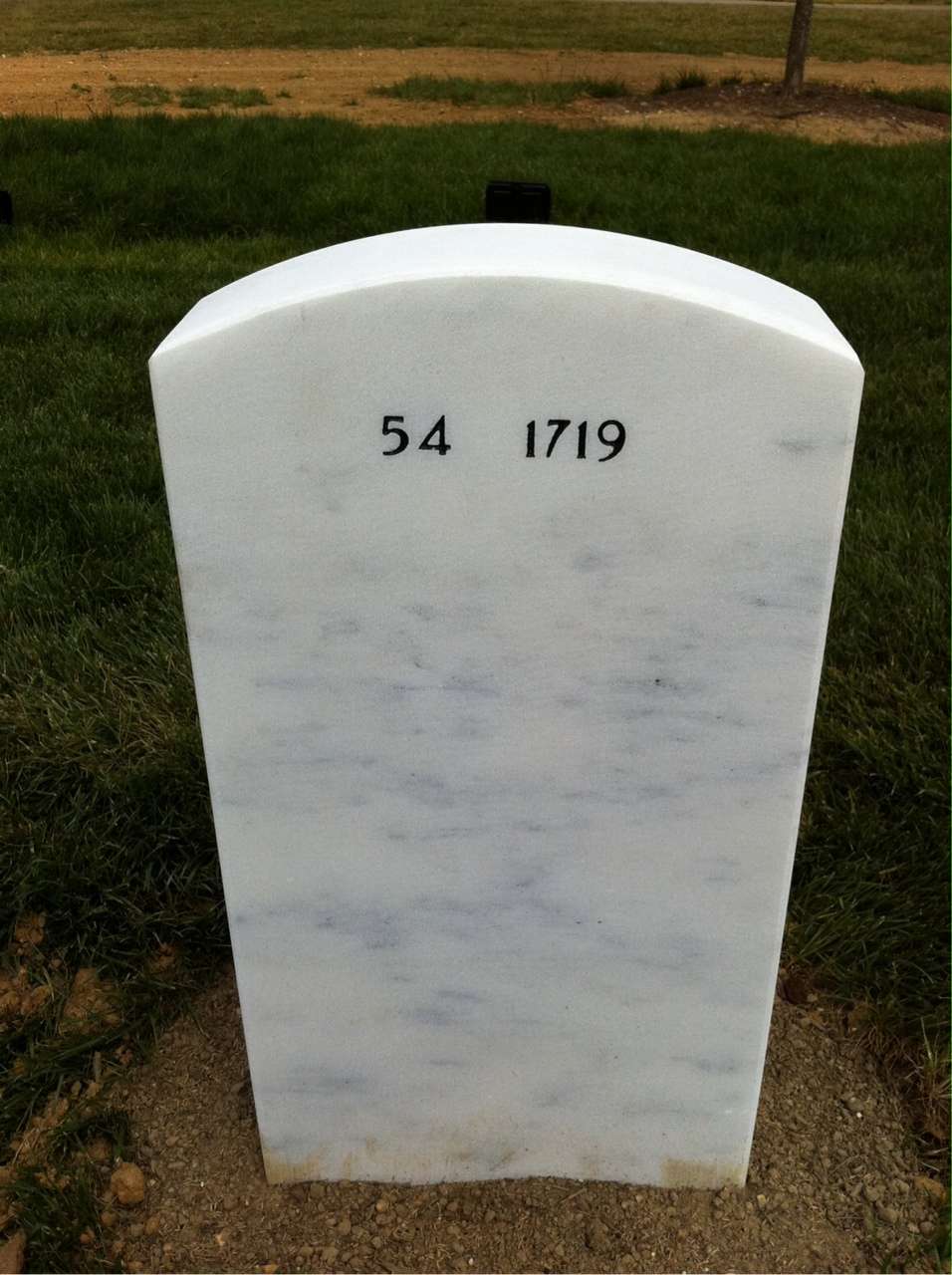 Back of headstone — Wayne Lee Meadows