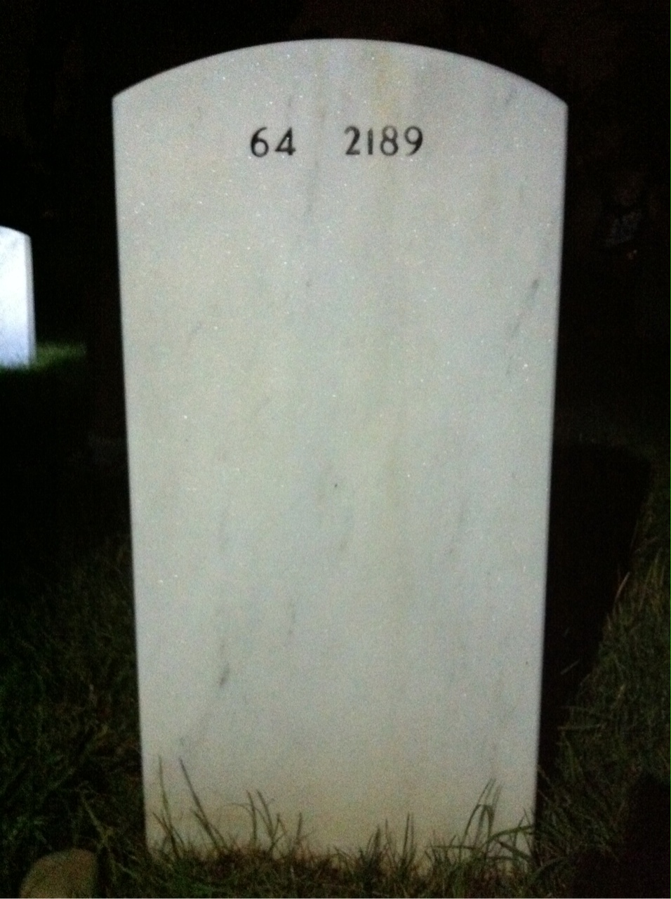 Back of headstone — Armstead Carter