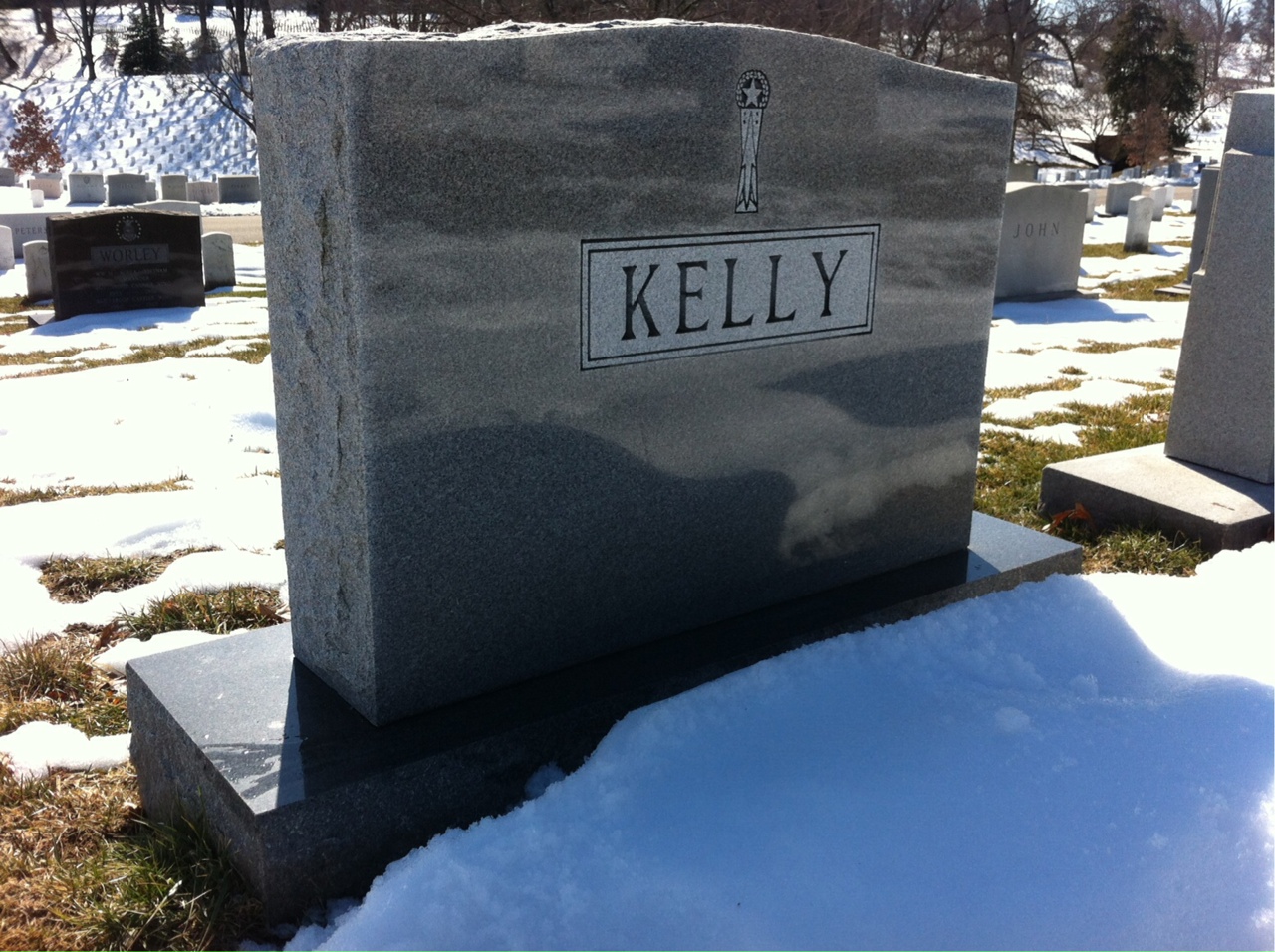 Back of headstone — Abe Kelly
